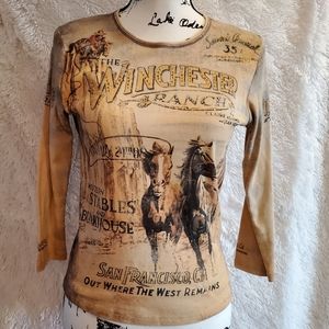 SKINNY MINNIE Graphic Top  - Large